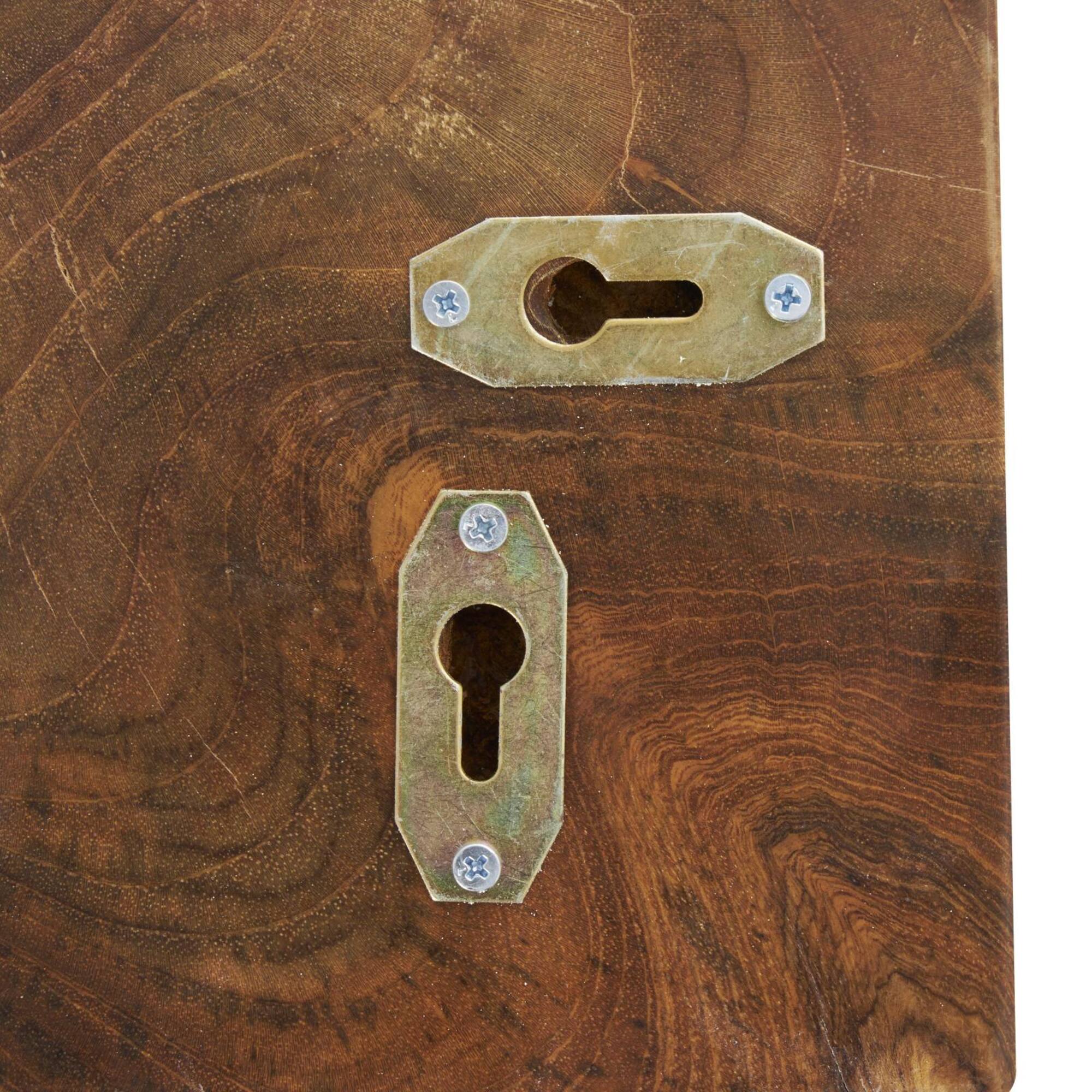 14" x 16" Brown Teak Wood Handmade Abstract Wall Décor Set